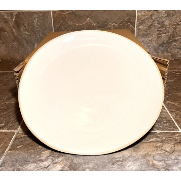 4pc Stoneware Dinnerware Plate Set White/Tan - Threshold - New - Picture 3 of 8